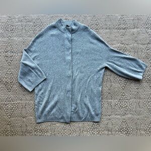 Thomas Wylde‎ Cashmere Wool Cardigan Duster Gray Union Jack Swarvoski Crystal